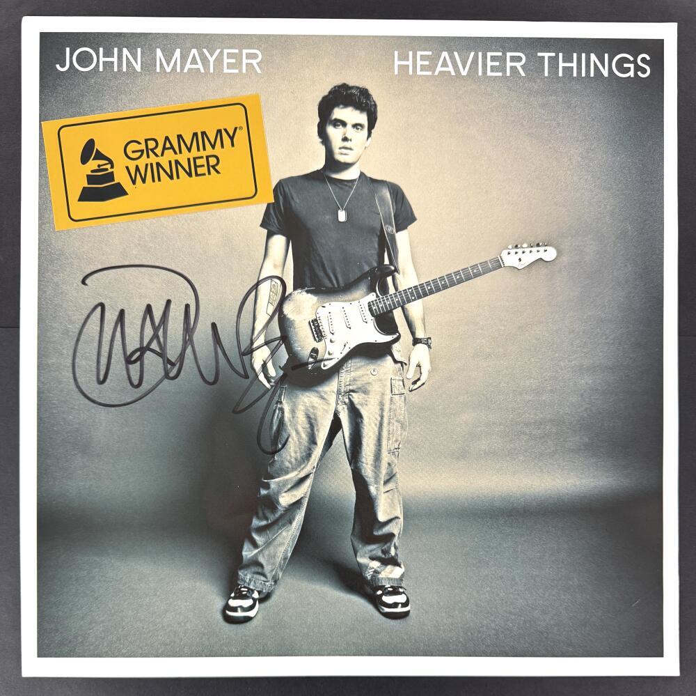 John Mayer Signed Autograph Heavier Things Album Vinyl Record