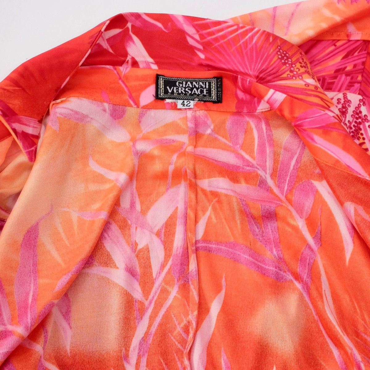 Gianni Versace Couture dress 42 US 6 tropical jungle S/S