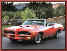 1969 Pontiac Gto Judge Convertible Orange Toolbox - Refrigerator Magnet 42 Mil