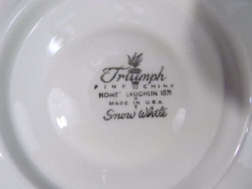 RARE USA Two Sets Homer Laughlin "Snow White" Triumph Cups & Saucers E24 - Picture 2 of 9