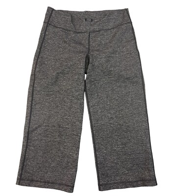 Lululemon Flare Pants Leggings Size Gray 21” Stretch Yoga Running Zip  Pocket - Main Image