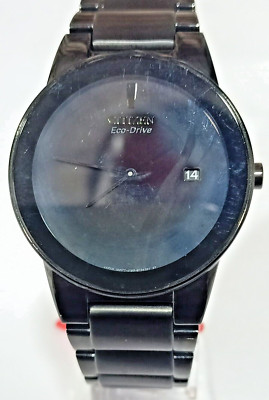 J165-S086892 CITIZEN ECO-DRIVE AXIOM BLACK STAINLESS STEEL MEN'S WATCH EC-59