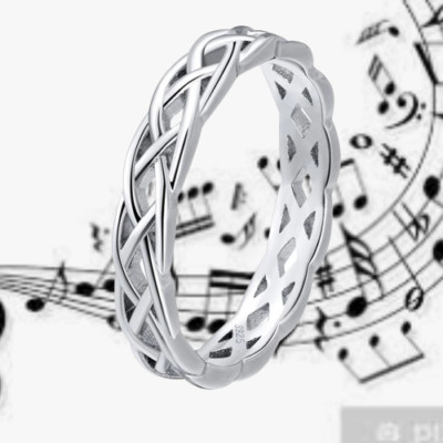 Ring - 925/1000 Sterling Silber plattiert - (Größe: 54 / 7)