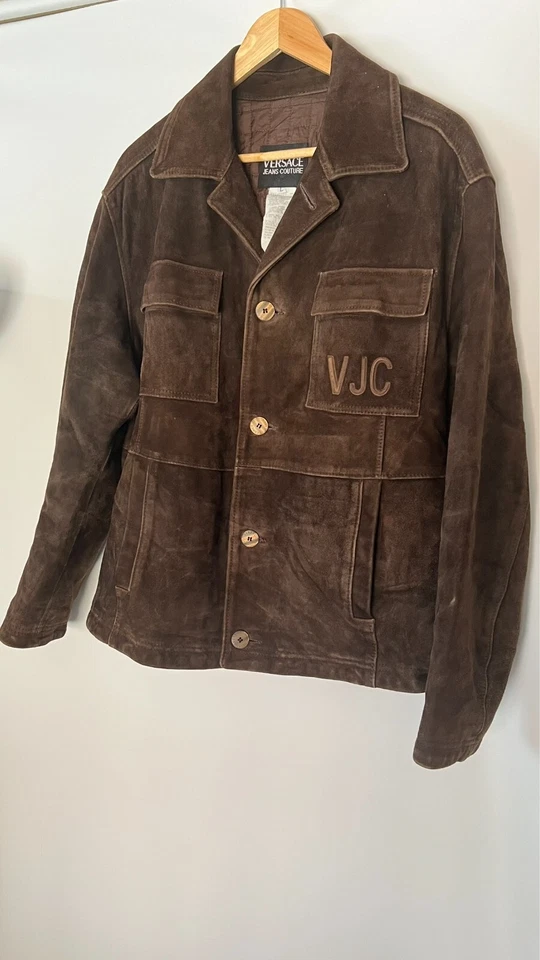 vintage versace leather jacket  L - Image 4 of 4