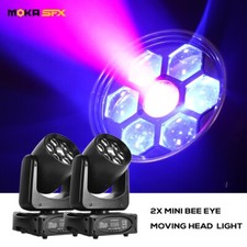 MOKA 2X Mini Bee Eye Moving Head Light RGBW Beam Gobos Led DJ Light for Disco