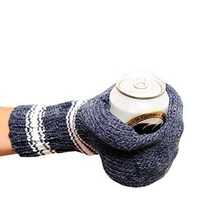 Suzy Kuzy Beer Mitt (official) - Knit Beer Mitt :: Blue / White Suzy Kuzy Beer Mitt (official) - Knit Beer Mitt :: Blue / White