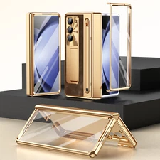 Hinge Stand Case for Samsung Galaxy Z Fold7 6 5 4 with Screen Protector + Stylus