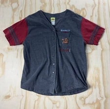 Vtg Scooby Doo Shirt Jersey 2001 Cartoon Button Up Attitude Y2K Cartoon Network