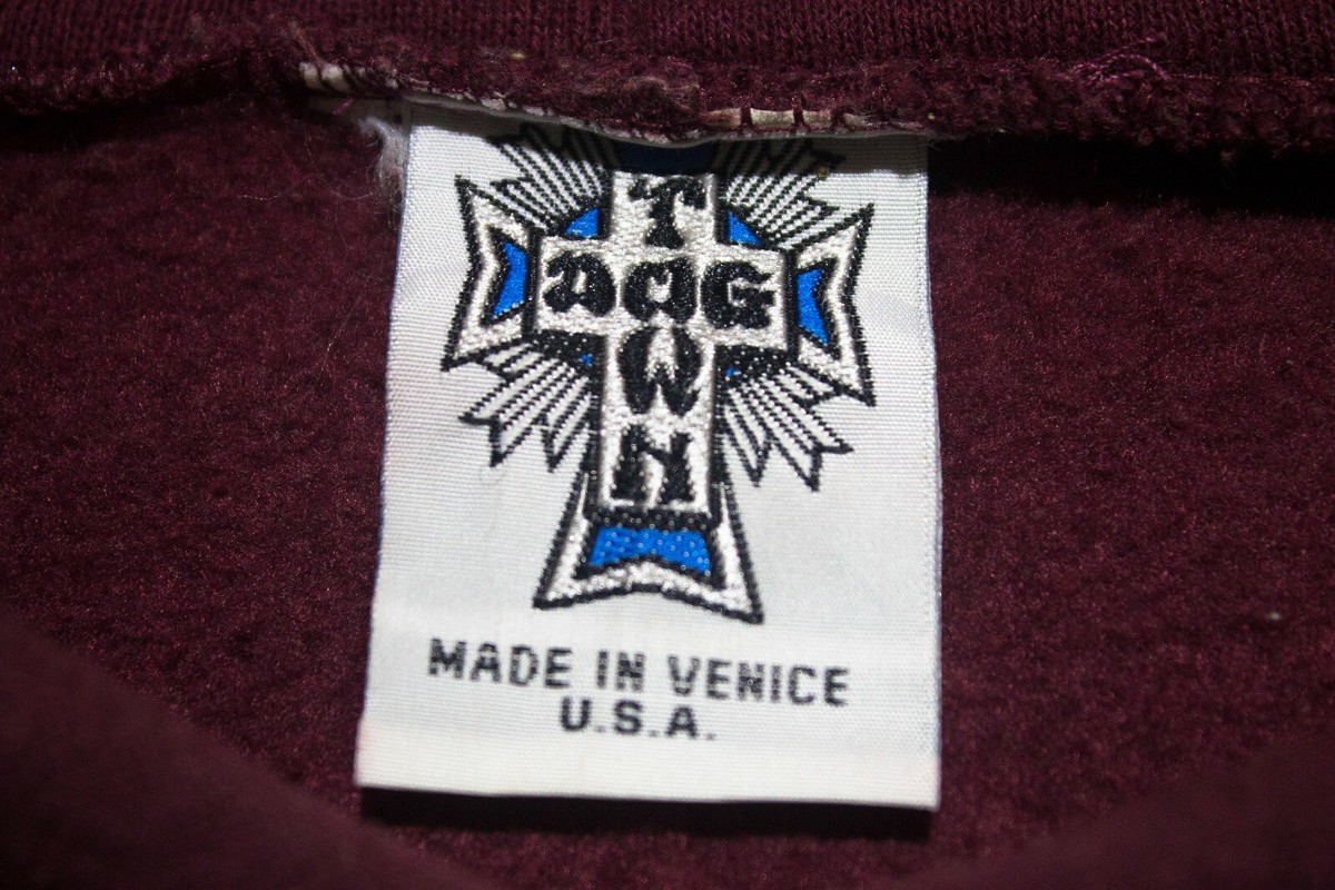 90s DOGTOWN Skates Vintage Hoodie Rare Design Bubble Venice DTS 