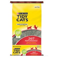 Cats Unscented Non Clumping Cat Litter Low Dust 24/7 Odor Control 30 lb Bag 0.44 per pound