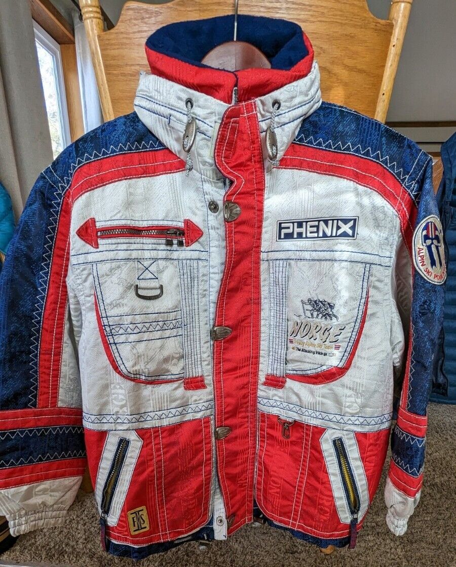 Vintage Phenix Norge Official Norwegian Alpine Ski Team Jacket 1990s RARE  M/L