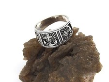 Handcrafted in USA.925 Sterling Silver With Anchor Marine Ring-Custom size