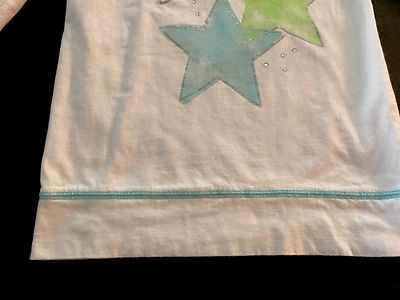 Tunic Blanche Fille Jumping Beans Taille 5 - Motif étoiles - Manches 3/4 - 100% Coton