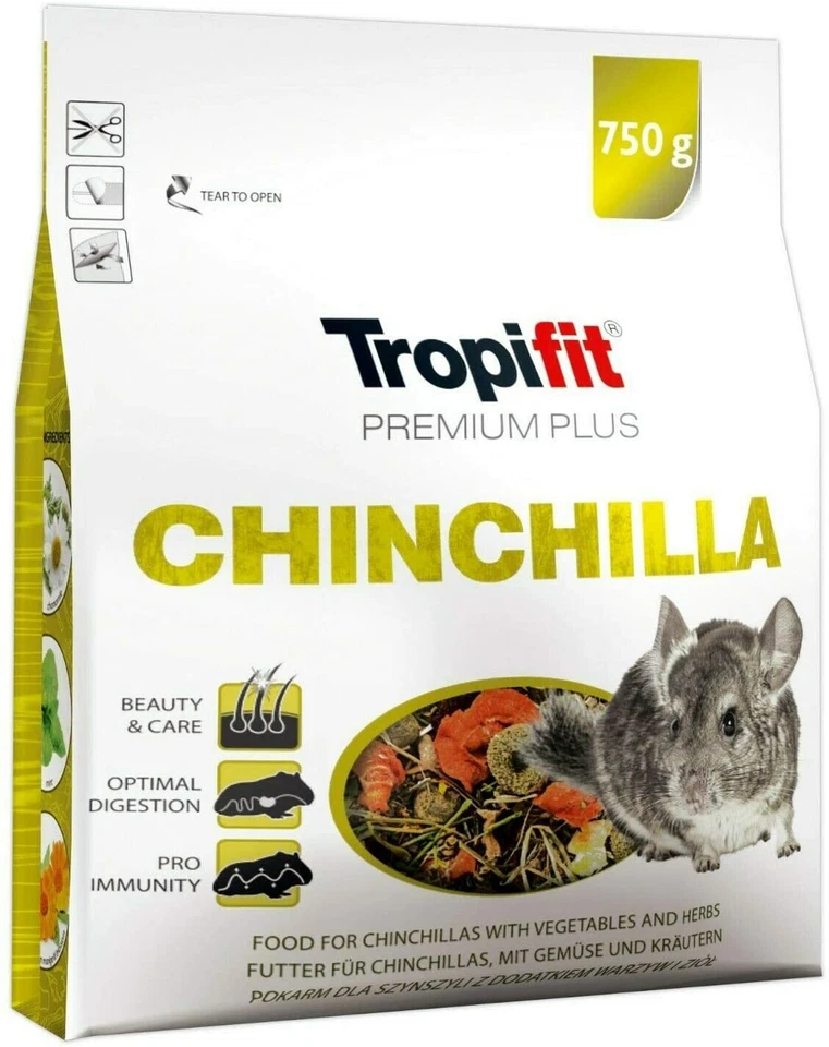 PREMIUM PLUS CHINCHILLA FOOD PRO IMMUNITY VEGAETABLES, HERBS, AlfaAlfa NATURAL