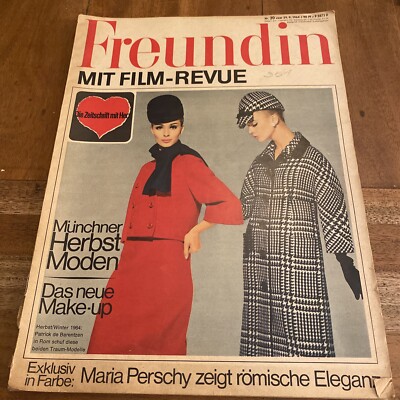 Vintage FREUNDIN Fashion Magazine, German VOL 20 - 1964