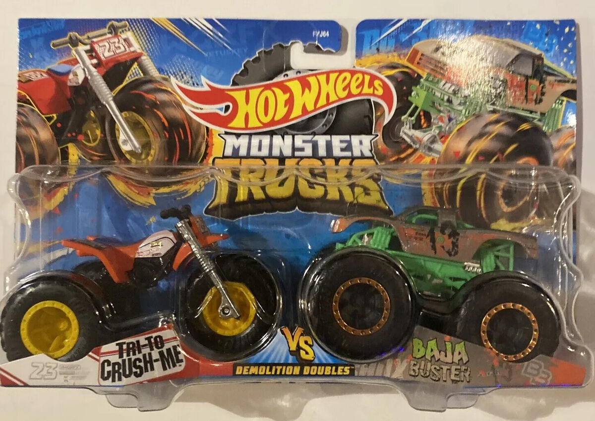 Hot Wheels ミニカー Demolition Doubles 2台セット Hot Wheels Monster Trucks Demolition Doubles - 2 Pack
