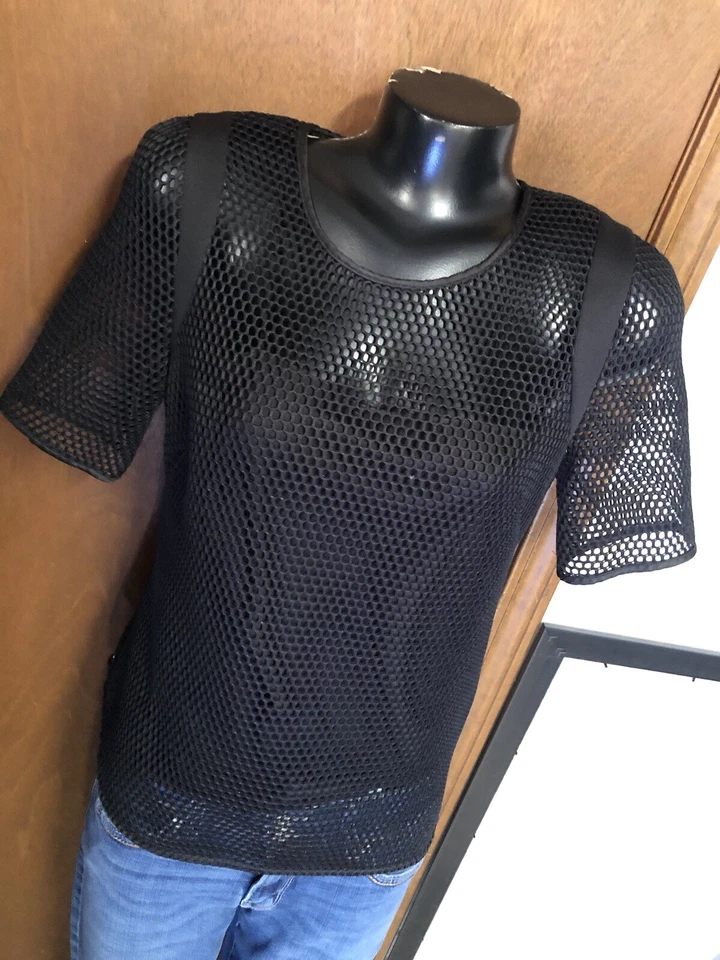 Camisa MILLY New York EE. UU. 2 piezas Combo Malla Negra + Correa de Espagueti Cami Top Mujer M Foto 4 de 4