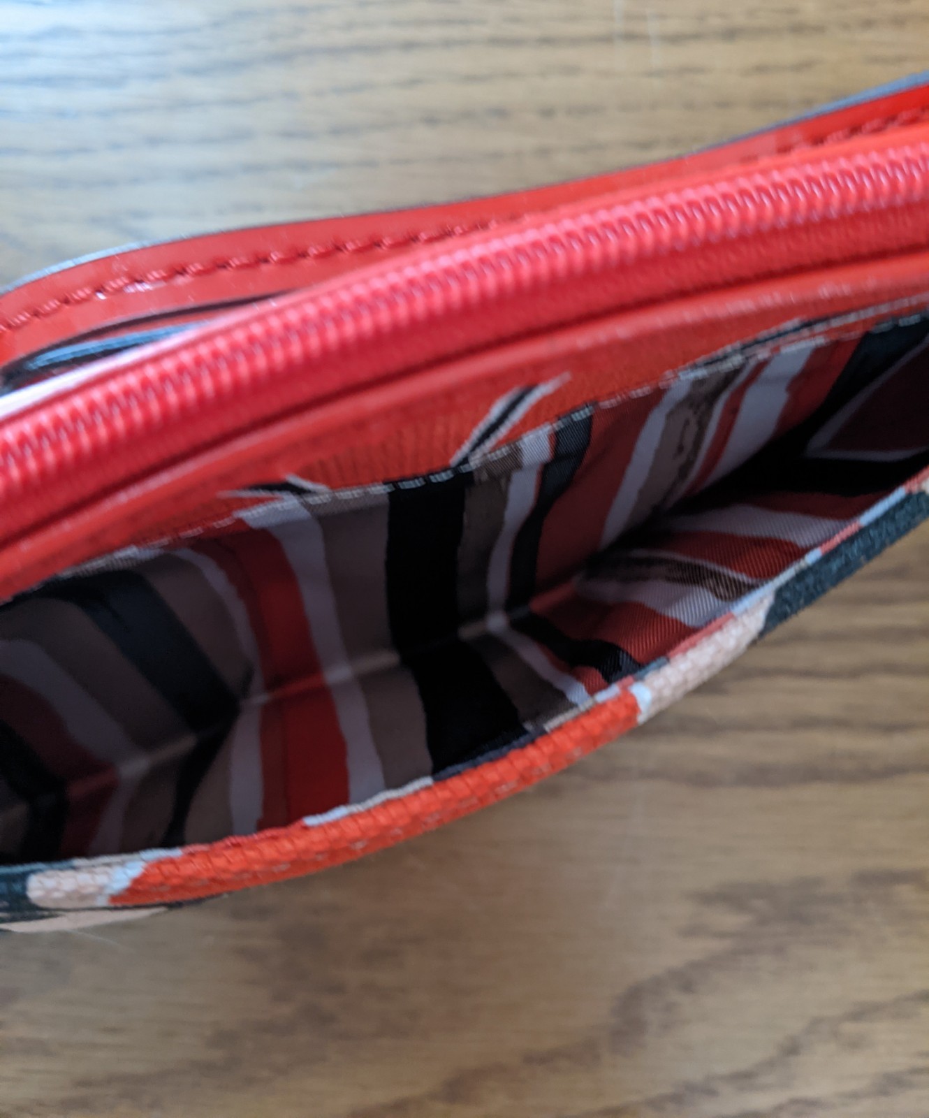 Coach Printed Floral Double Zip Pocket Cotton Canvas  Wallet thumbnail 7