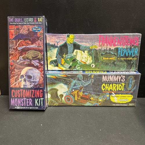 Aurora Customizing Monster Kits by Polar Lights Kits Lot of 3 Sealed
