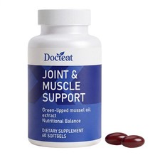 Docteat Green Lipped Mussel Oil Softgels Joint Muscle Nutritional Support 60ct
