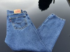 Levi 505 Jeans Waist 33ins Inside Leg 30ins In 100% Cotton In Denim Blue