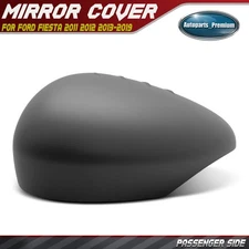 Passenger Mirror Cover Cap Primed Gray for Ford Fiesta 2011-2019 w/ Signal Lamp