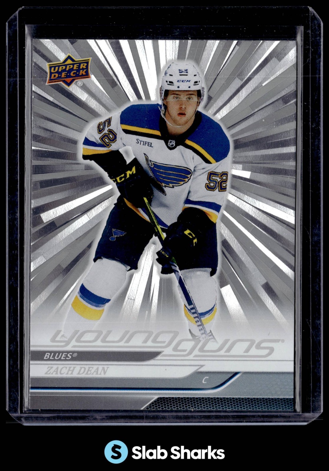 2024 UPPER DECK #213 ZACH DEAN OUTBURST SILVER YOUNG GUNS RC ROOKIE