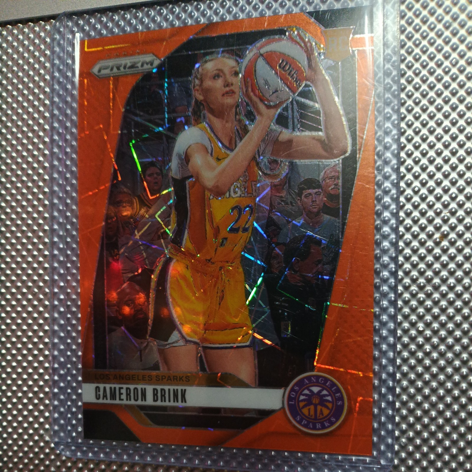 2024 Panini WNBA Prizm Cameron Brink RC Orange Velocity Rookie #127 Sparks