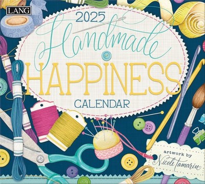 LANG Handmade Happiness 2025 13.4''x24'' Deluxe Monthly Wall Calendar with Envelop