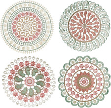 12 Inch Crochet Lace Coasters Vintage Lace Doilies round Placemats for Rustic Ta
