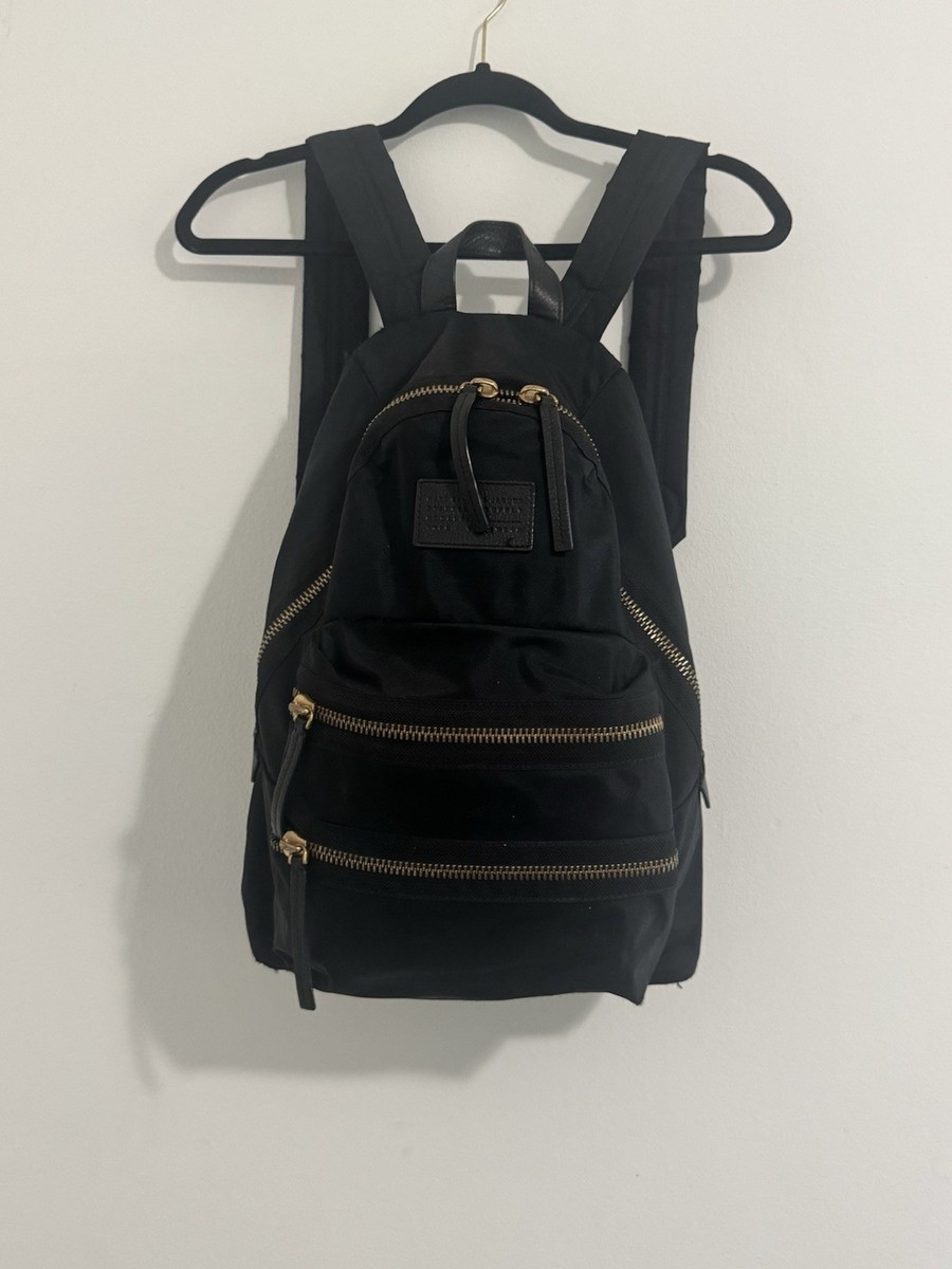 Marc by Marc Jacobs Black Backpack Gold Zippers Adjustable  display picture 1