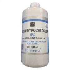 Dental Endo Sodium Hypochlorite Solution 5% 500ml. Bottle Root Canal Treatment