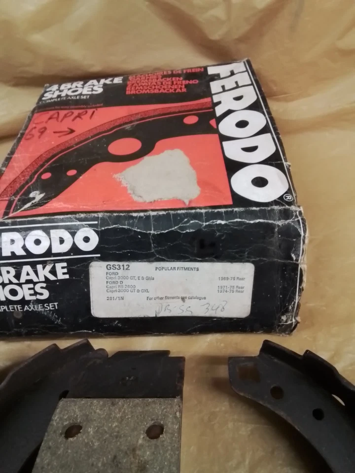 ZAPATAS FRENO TRASERO FORD CAPRI 3000E 3000GT 3000GXL 1969-75 Foto 3 de 3