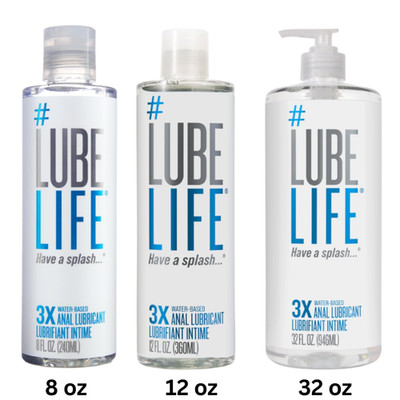 LubeLife 3X Anal Lube   Extra Thick Water Based Lube for Men, Women & Couples  
