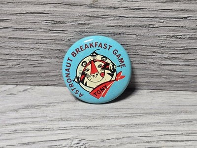 1960s Tony the Tiger Kellogg's Astronaut Breakfast Game Pinback Button