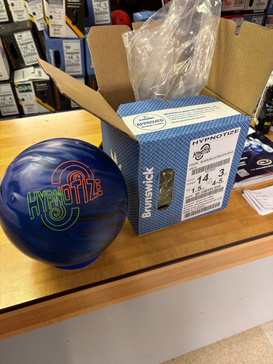BRUNSWICK HYPNOTIZE HYBRID Bowling Ball 14lbs 3oz TOP 1.5 pin 4-5