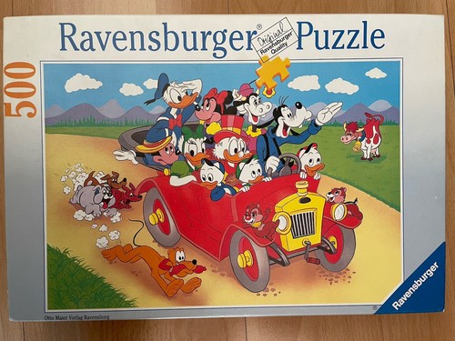 Ravensburger Puzzle - 500 Teile Vintage alt Disney Donald Jubiläumsfahrt Mickey