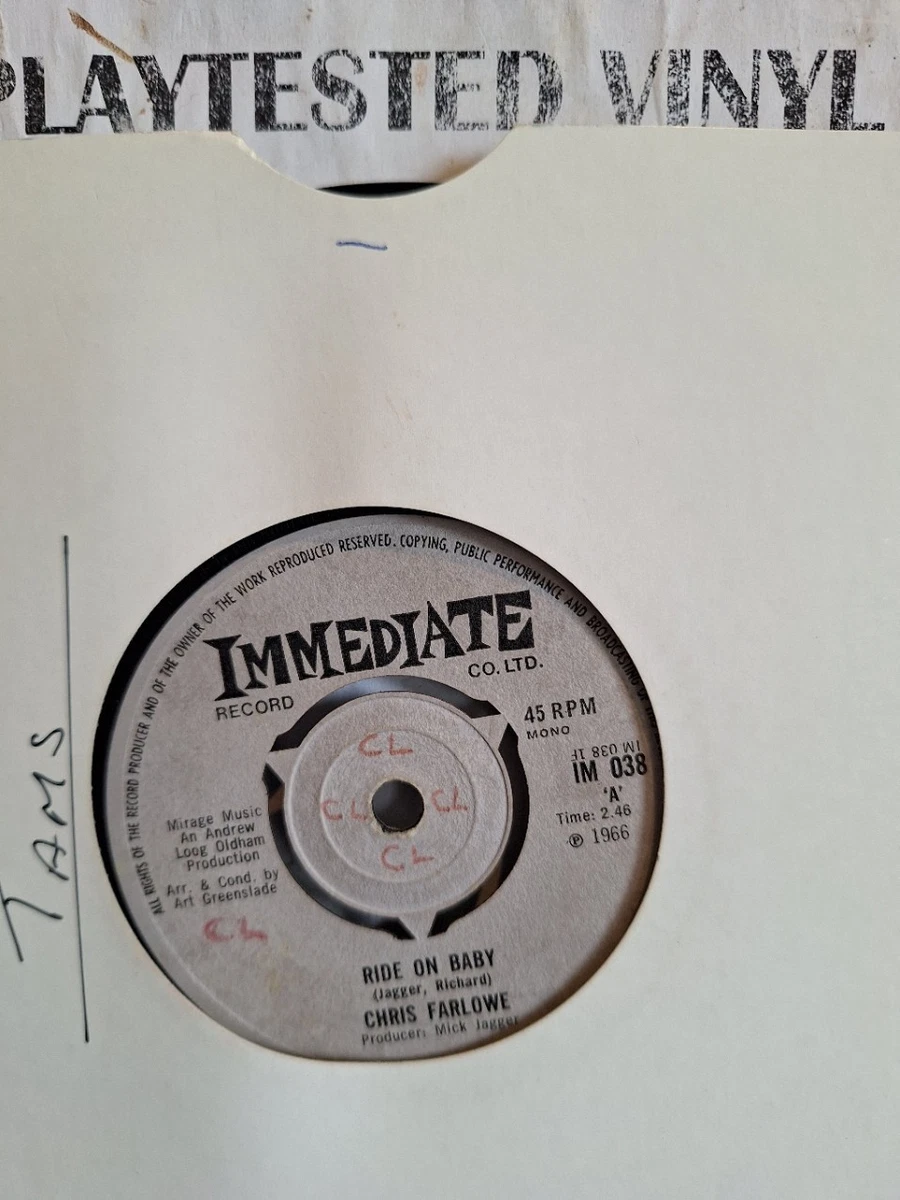 7” Chris Farlowe Hits IMEP004 Immediate /00080 Chris Farlowe - Farlowe In The Midnight Hour - Immediate - UK - 7