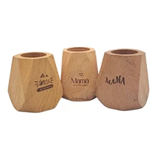 “Handcrafted Wooden Mate Cup – Carved Design – Special Mother’s Day Edition – Ar