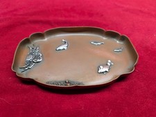 Gorham Co. Mixed Metal Sterling Silver / Copper Aesthetic Movement Tray 1883