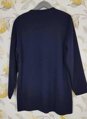 Vintage Busnel Navy Wool Cardigan Size 16 - Picture 5 of 10