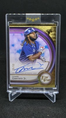 2025 Topps Five Star #FSA-VGJ Vladimir Guerrero Jr. Base Autographs Purple #/50