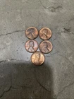 Lot Of 5 Wheat Cents AU/Toned Condition / 1958 D, 1956 Lincoln Wheat Cents Lot#6