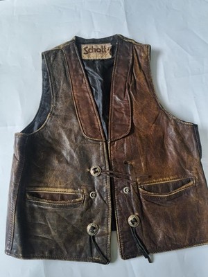 schott USA   Military Flight Vest Weste Fit Small 50s Or 60s Vintage Biker 