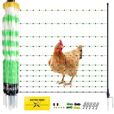 Electric Fence Netting - Chicken Fences for The Yard Semi-Rigid Net for Lives...