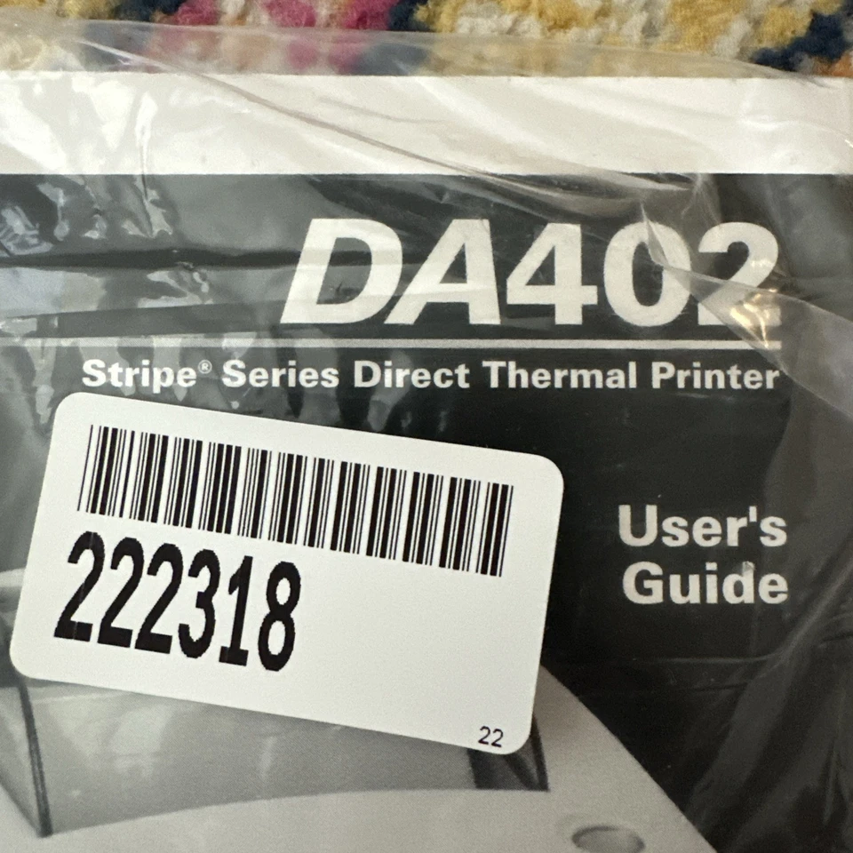 Zebra DA402 Stripe Series Direct Thermal Label Printer Users Guide - SEALED - Image 3 of 3