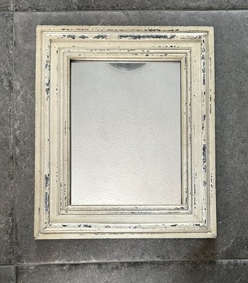 Rustikaler ~ Distressed gerahmter Spiegel Landhaus Bauernhaus Vintage-Stil 19,5  x 16,5 