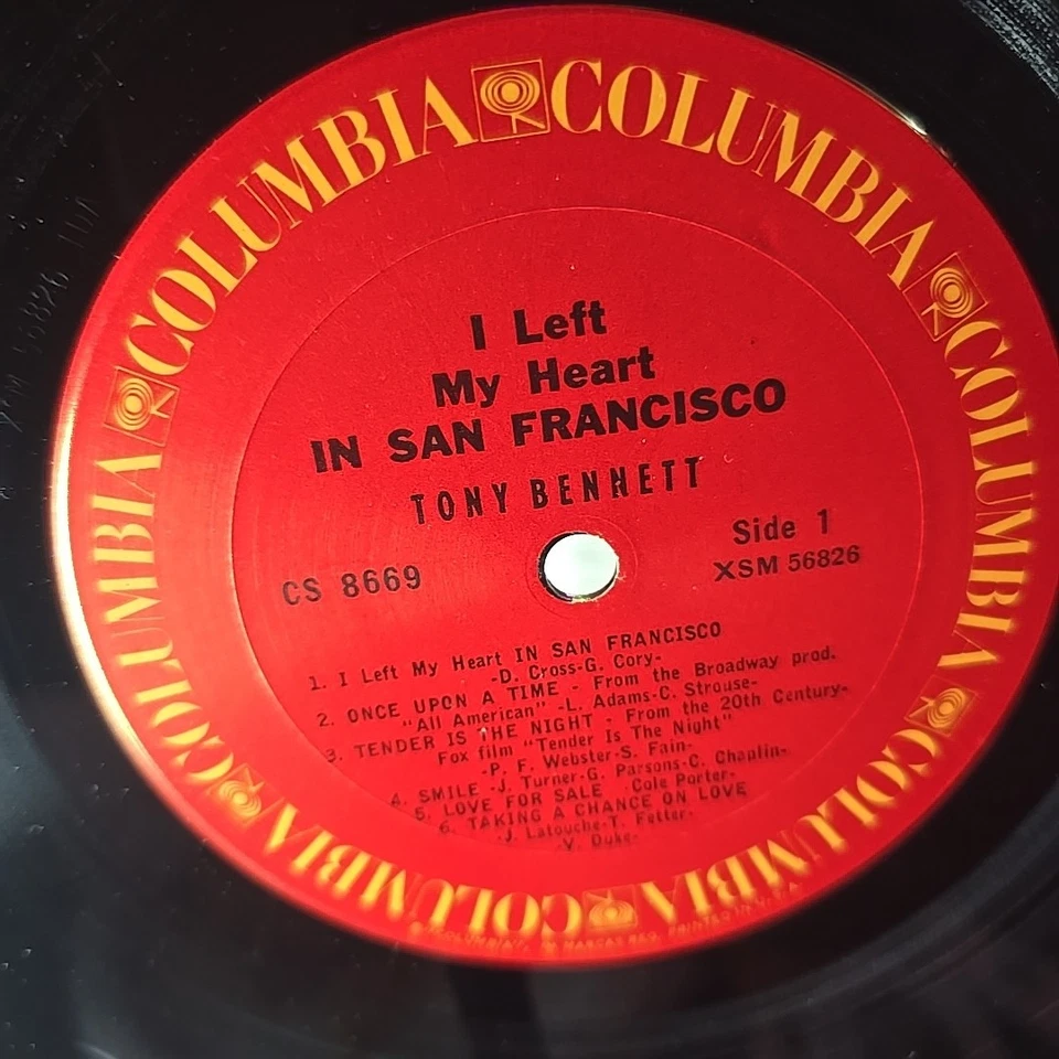 Tony Bennett–I Left My Heart in San Francisco–1962 Columbia–CS 8669 Vinyl Record Foto 3 de 4