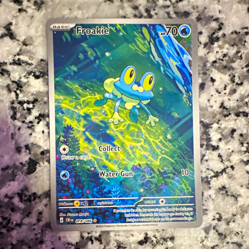 Nintendo Froakie 70 HP 098/086 Scarlet & Violet Illustration Rare Holo English