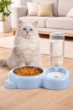 Dog Bowls, Cat Food and Water Bowl Set with Water Dispenser and Stainless Steel